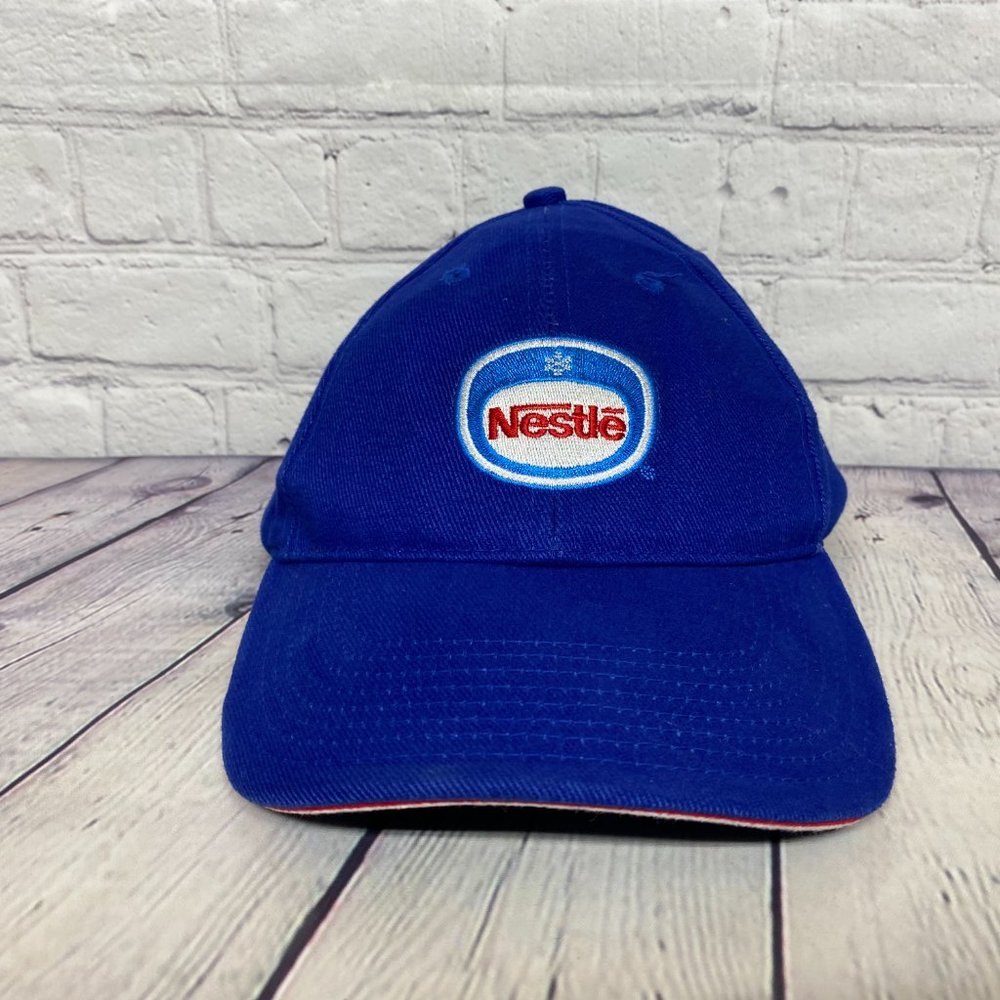 NESTLE Hat Cap Strap Back Blue Adjustable Embroidered Cotton One Size Fits All - Picture 5 of 8
